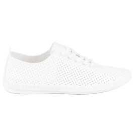 Sneakers bianche con traforo bianca
