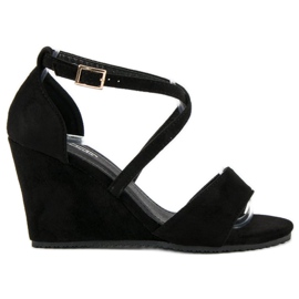Sandali in camoscio nero