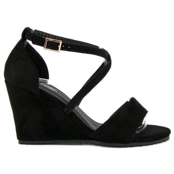 Sandali in camoscio nero