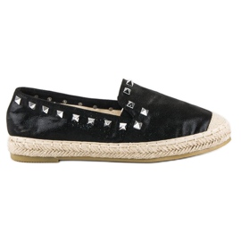 Forever Folie Espadrillas nere con borchie nero