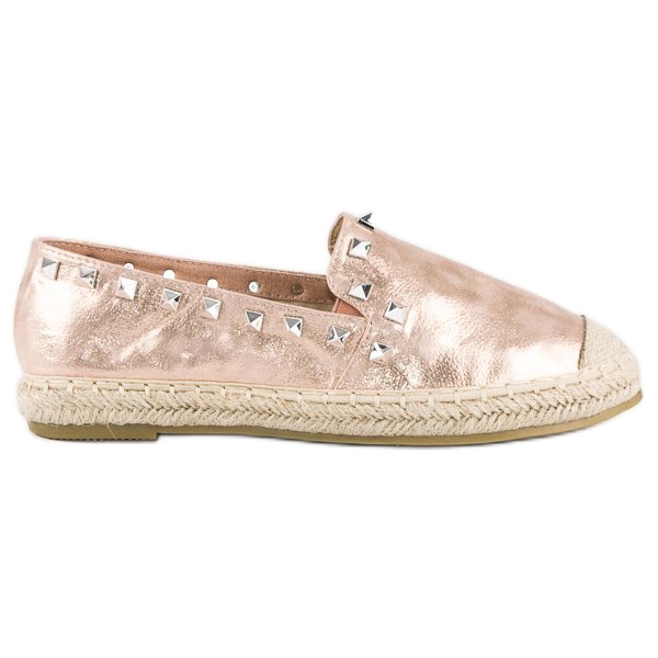 Forever Folie Espadrillas rosa con borchie