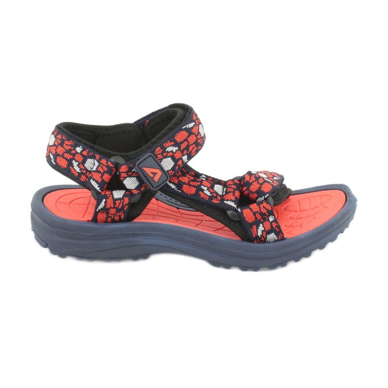 Sandali American Club 8122 inserto in schiuma blu navy arancia