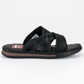 American Club Infradito in pelle americana nero