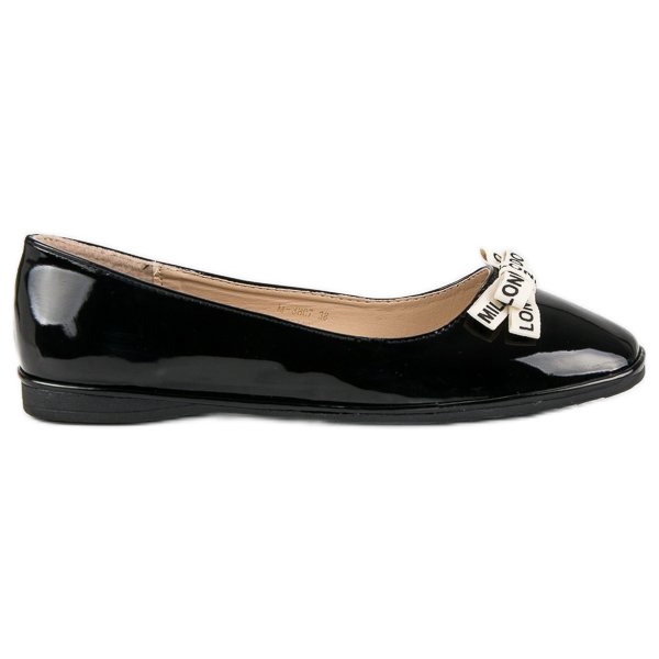 Ideal Shoes Ballerine laccate nere nero