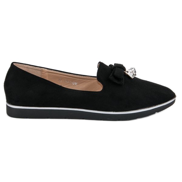 Eleganti ballerine in camoscio nero