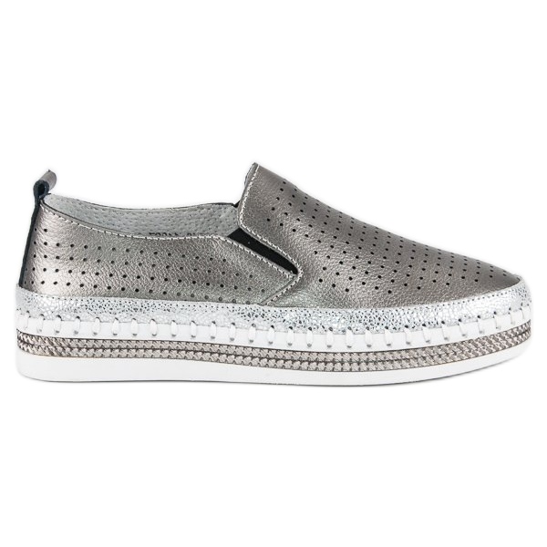 Sneaker Vinceza in pelle grigio