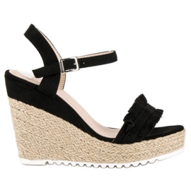Bello Star Sandali espadrillas neri nero