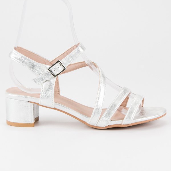 Ideal Shoes Sandali piatti grigio