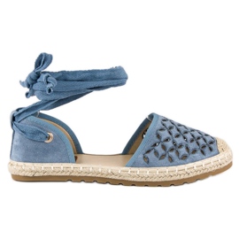 Sweet Shoes Espadrillas annodate blu