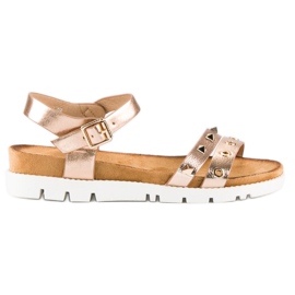 Forever Folie Sandali rosa con strass