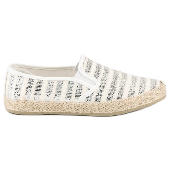 McKey Espadrillas a righe alla moda grigio
