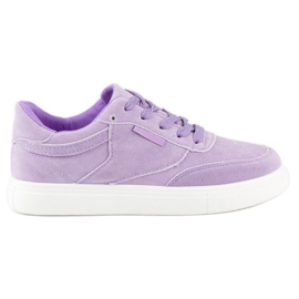 Sneakers sulla piattaforma viola