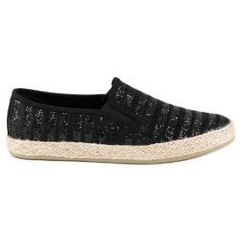 McKey Espadrillas a righe alla moda nero