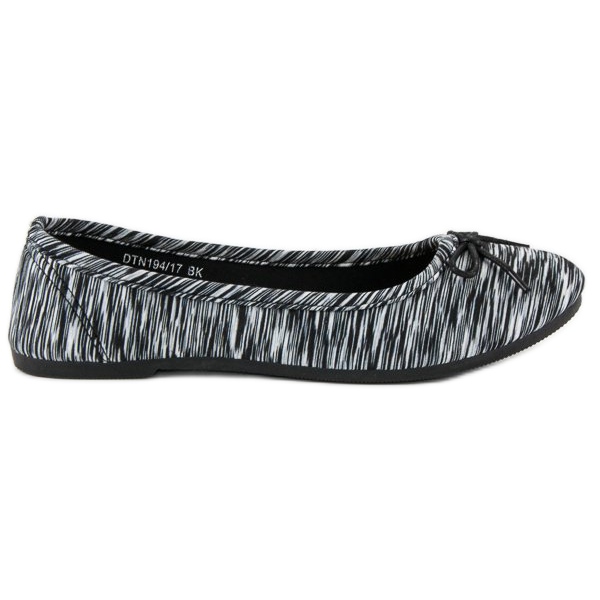 McKey Ballerine in tessuto a coste nero