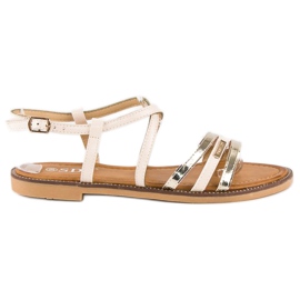 SDS Sandali piatti eleganti marrone