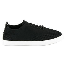 Super Me Sneakers allacciate in tela nero
