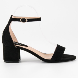 SDS Sandali con tacco basso nero