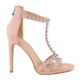 Sandali rosa eleganti