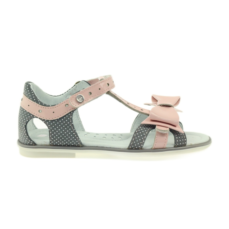Sandali con fiocco Bartek 36182 grigio rosa