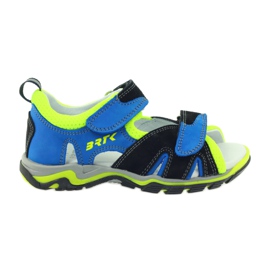 Sandali Su Velcro Bartek 16187 cobalto nero blu verde