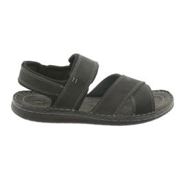 Riko Sandali in pelle sportiva maschile 852 nero