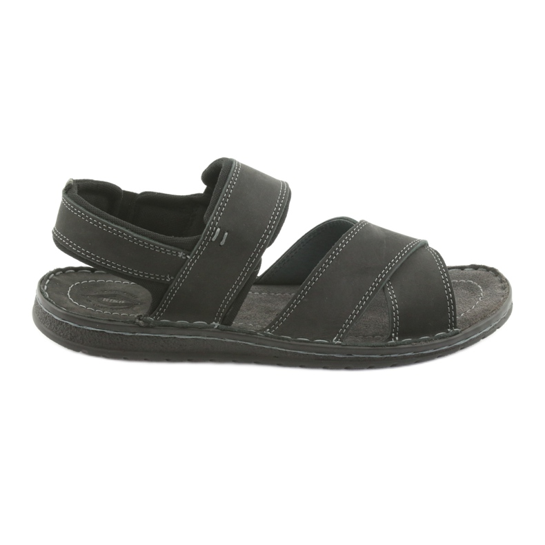 Riko Sandali in pelle sportiva maschile 852 nero