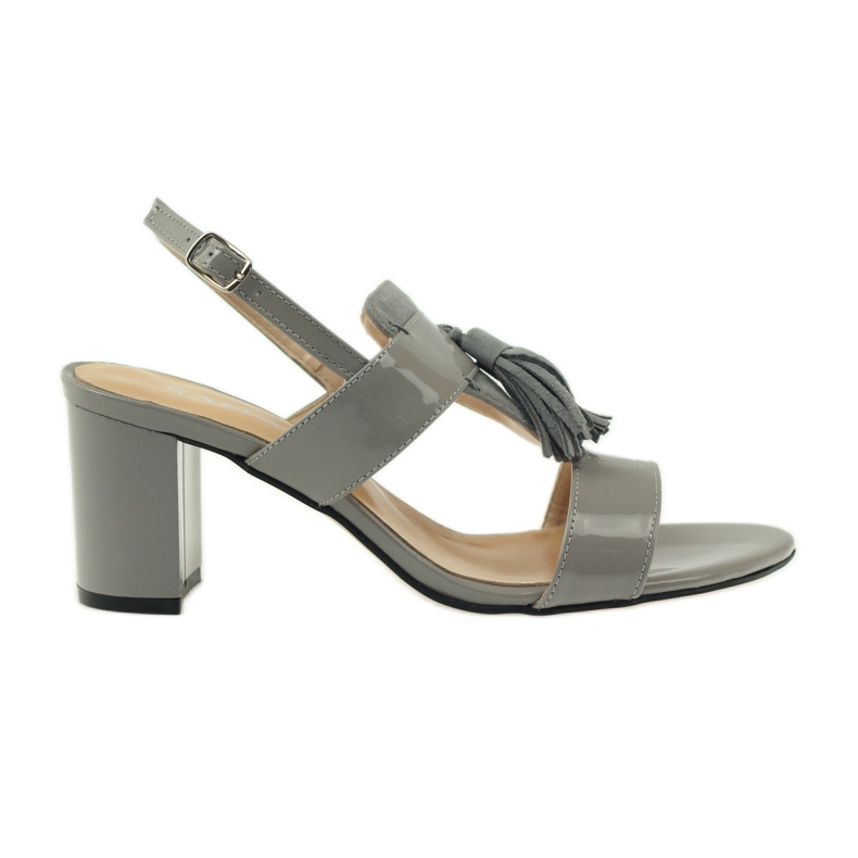 Sagan 53224 sandali grigi con frange grigio