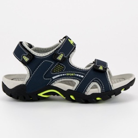 American Club Sandali velcro americani blu navy