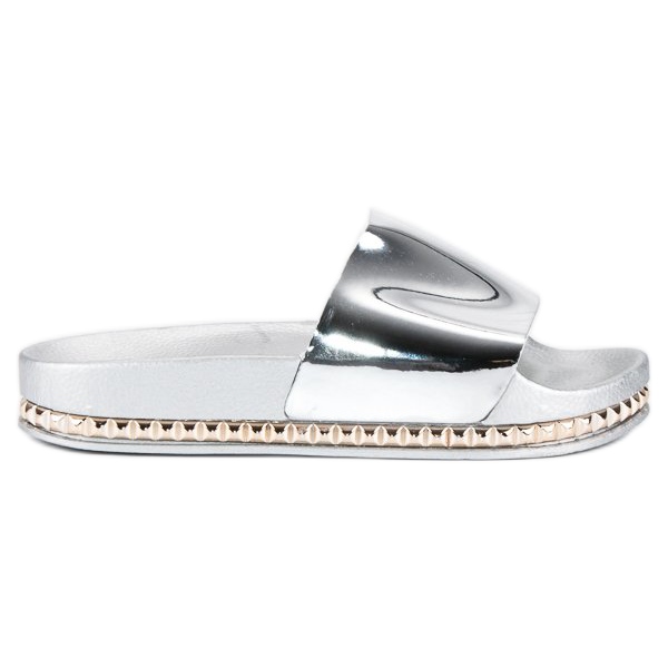 Anesia Paris Ciabatte da donna in argento grigio