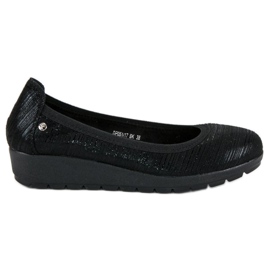 Filippo Ballerine nere con zeppa nero