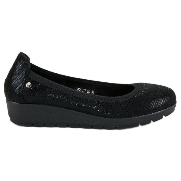 Filippo Ballerine nere con zeppa nero
