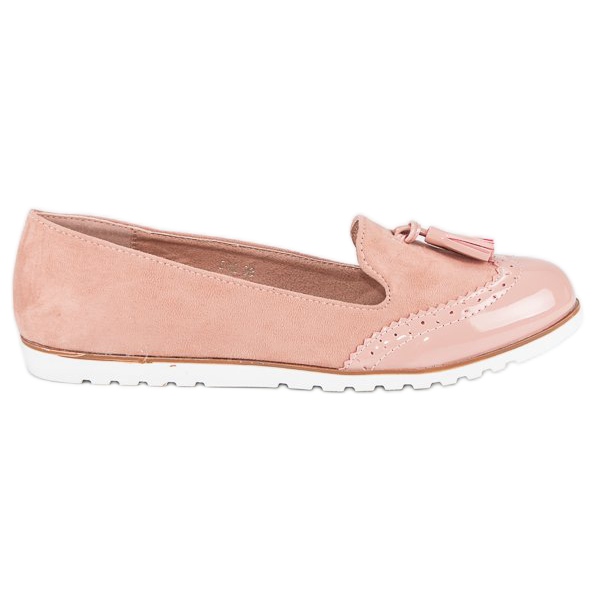 Super Me Mocassini rosa con frange