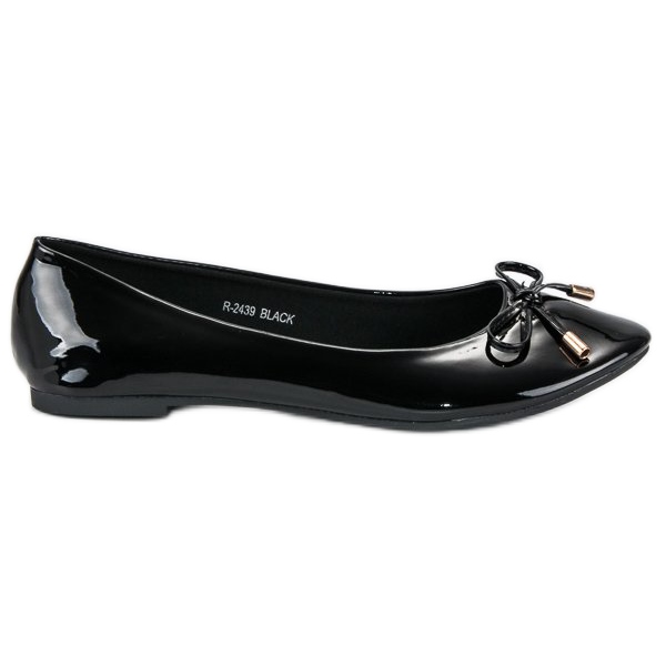Ideal Shoes Ballerine laccate nere nero