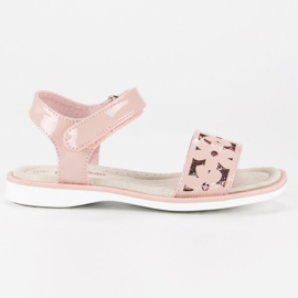 American Club Sandali in velcro americano rosa