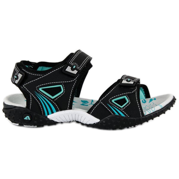 American Club Comodi sandali da donna americani nero