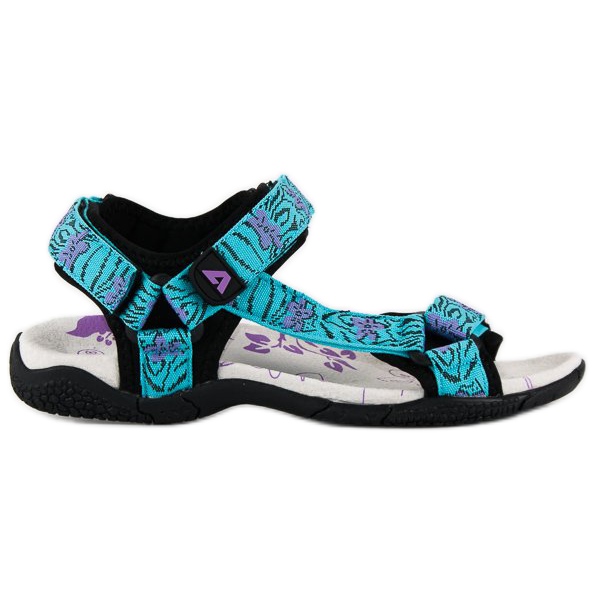 American Club Sandali In Tessuto Con Velcro Americano blu
