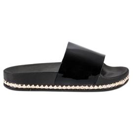 Anesia Paris Pantofole da donna nere nero