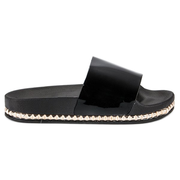 Anesia Paris Pantofole da donna nere nero