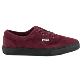 Andy Z Sneakers in camoscio bordeaux rosso