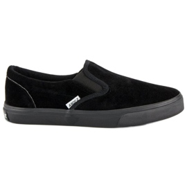 Andy Z Slip-on in camoscio nero