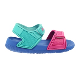 Sandali blu da bambino American Club per l'acqua verde rosa