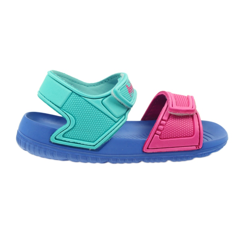 Sandali blu da bambino American Club per l'acqua verde rosa