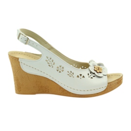 Sandali con zeppa Gregors 648 bianca