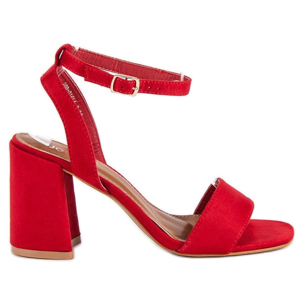 Sandali in camoscio rosso