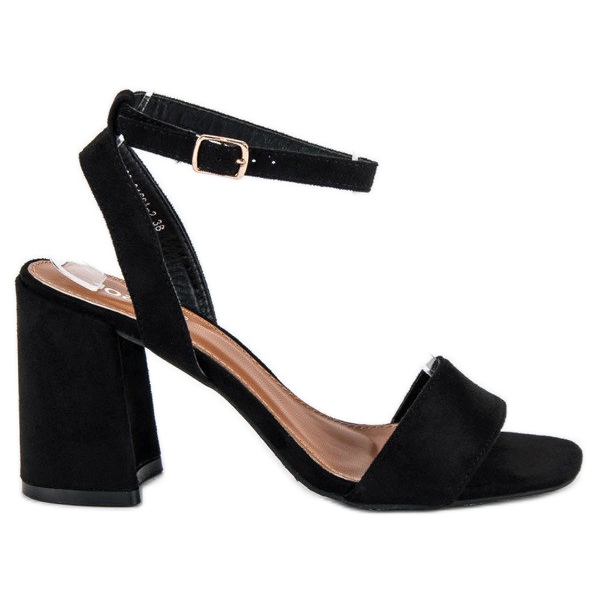 Sandali in camoscio nero