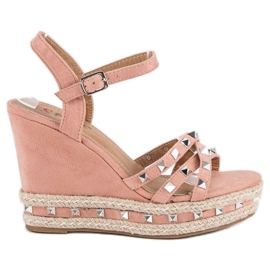 Seastar Sandali espadrillas in camoscio rosa