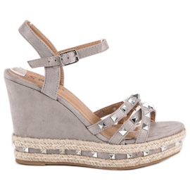 Seastar Sandali espadrillas in camoscio grigio