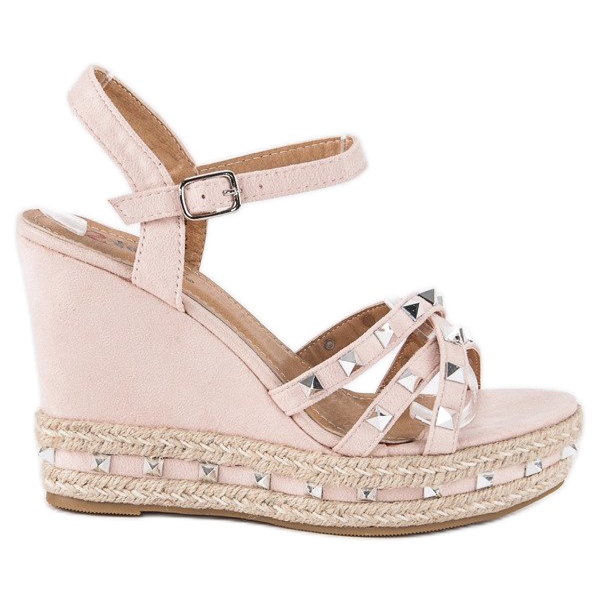 Seastar Sandali espadrillas in camoscio rosa