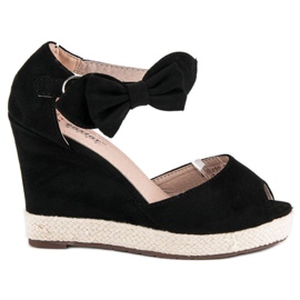 Seastar Espadrillas con zeppa e fiocco nero