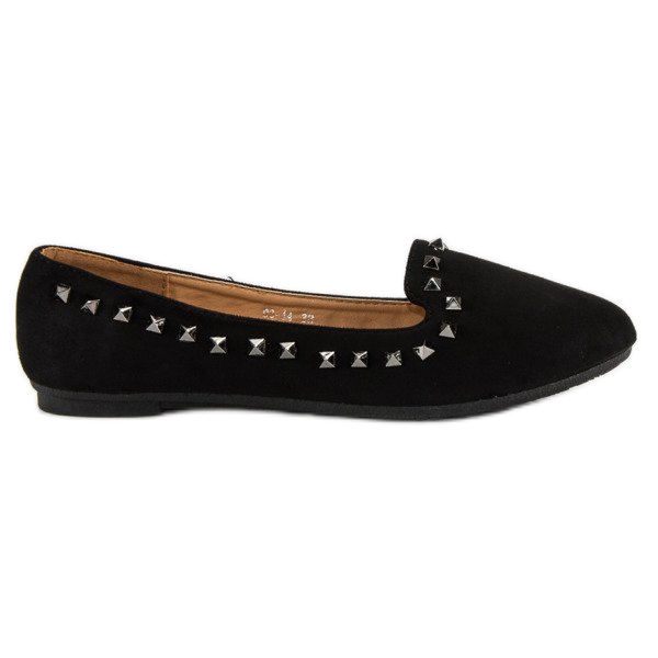 Ch. Creation Ballerine nere con borchie nero